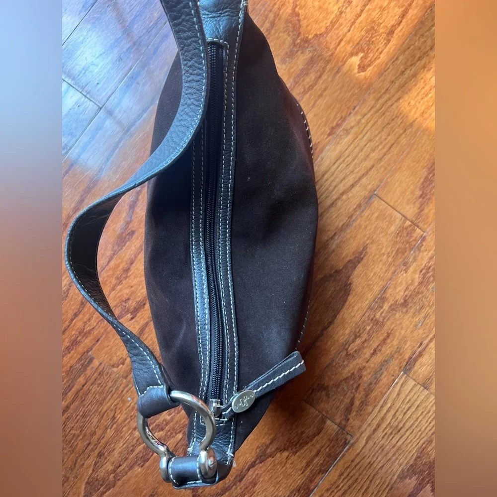 Donald J. Pliner Black and Brown Hobo Bag